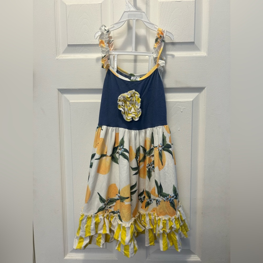 Girl’s sleeveless lemon‎ dress